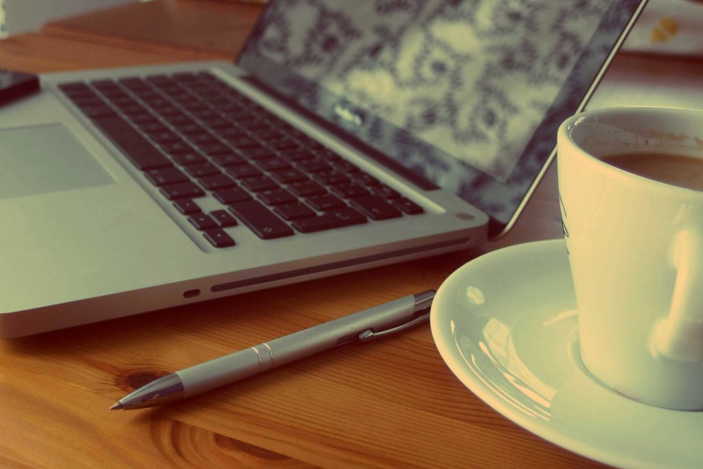 coffee and a laptop