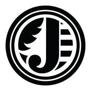 the letter j in a circle with a tree in the background - the jord logo