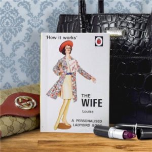 personalised book infront of a handbag
