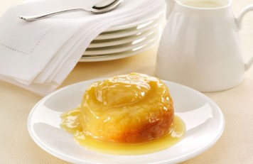 lemon pudding on a plate