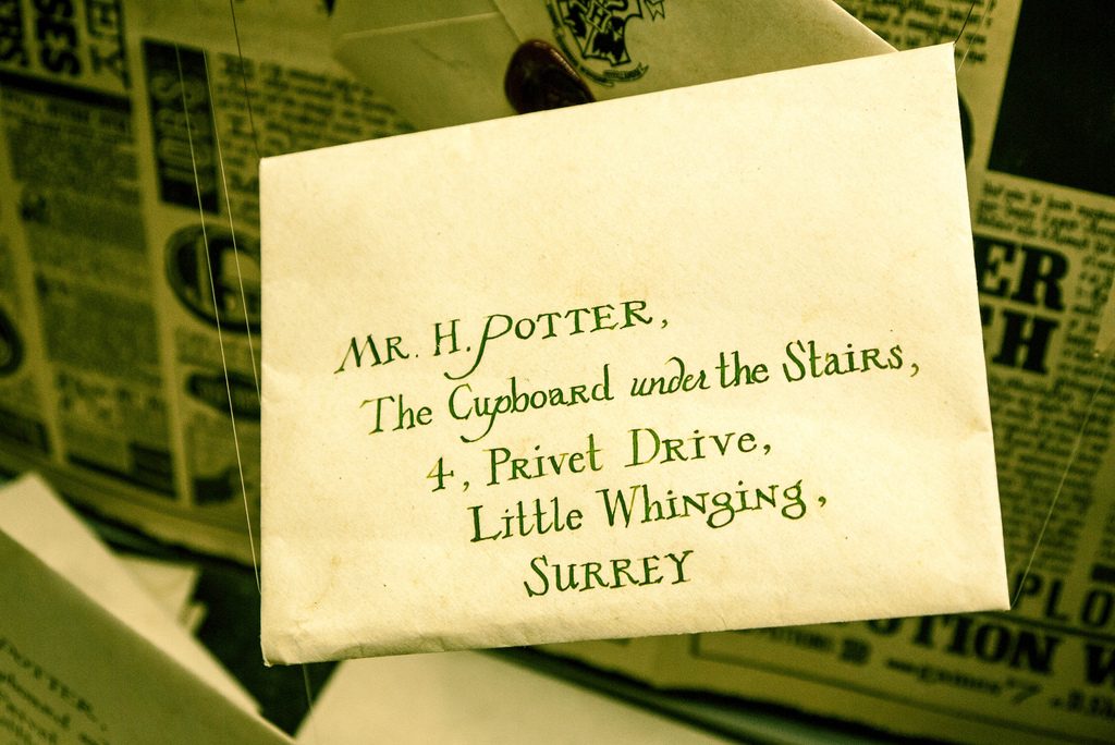 harry potters hogwarts letter