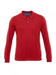 red wool jumper