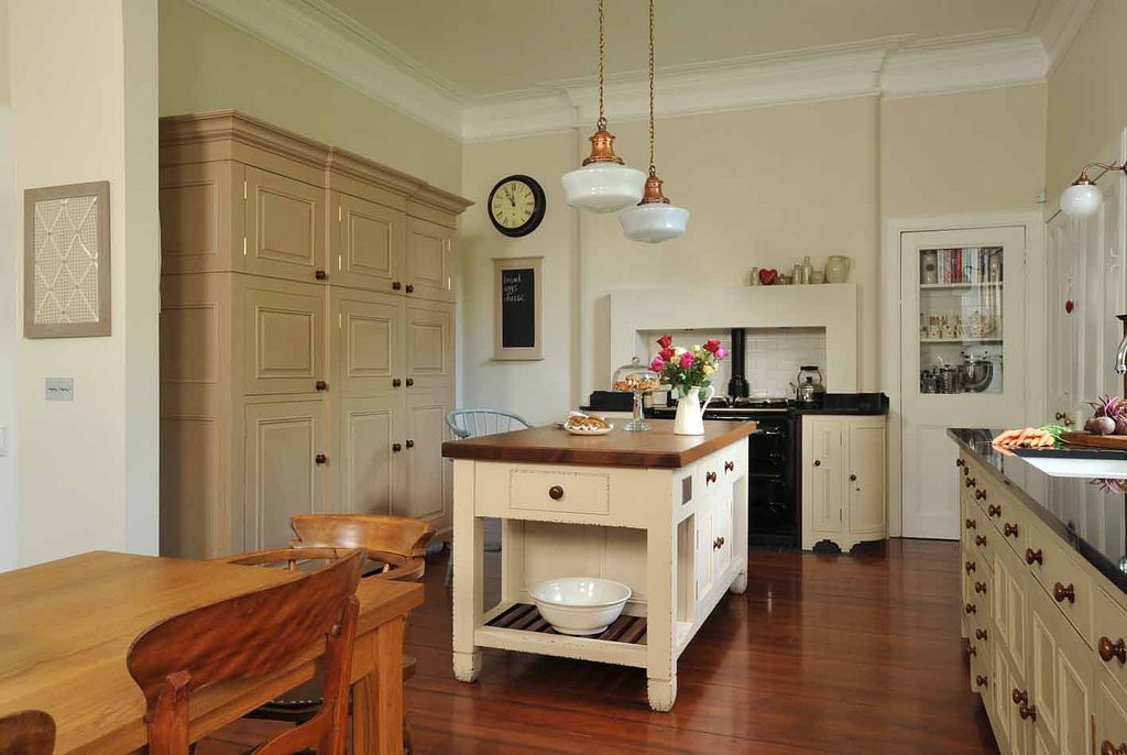 a cream and oak wood kitchen
