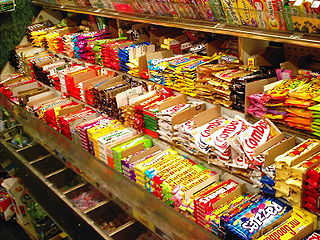 rows of different confectionery - hundreds