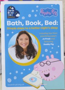 jo frost and daddy pigs advice booklet for bath book and bed routine