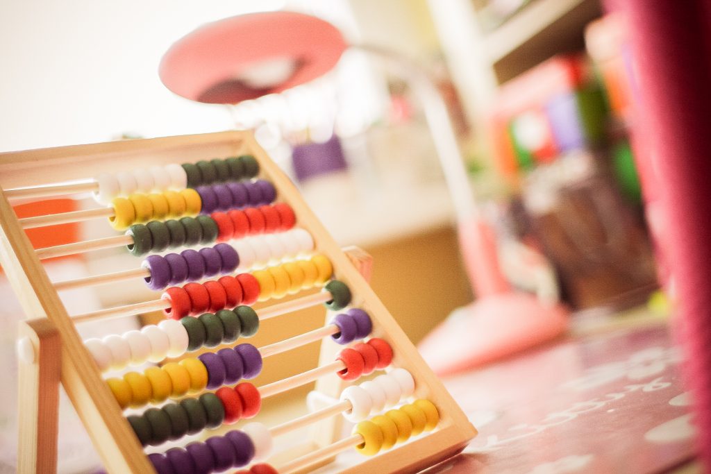 child's wooden abacus