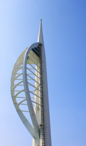 the top of the spinnaker tower in portsmouth hampshire uk