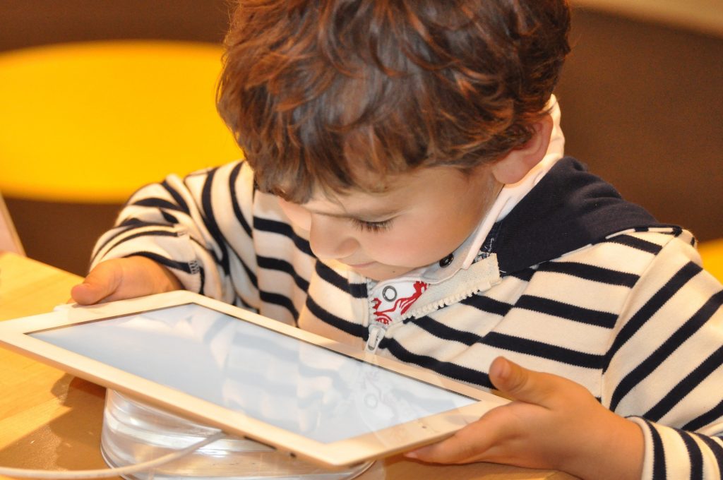 child on a tablet