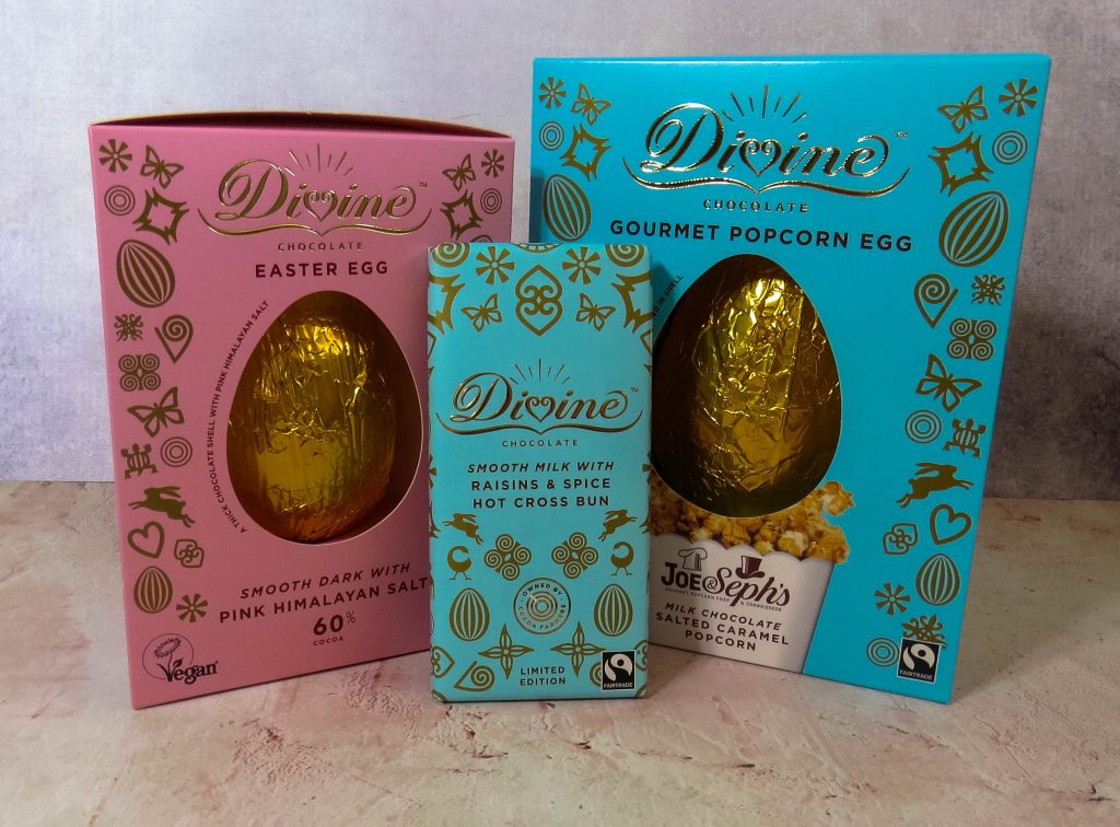 Easter eggs from divine chocolate