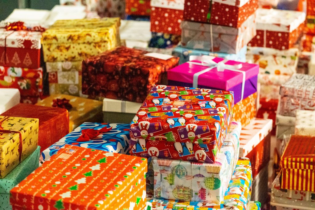 a big pile of presents
