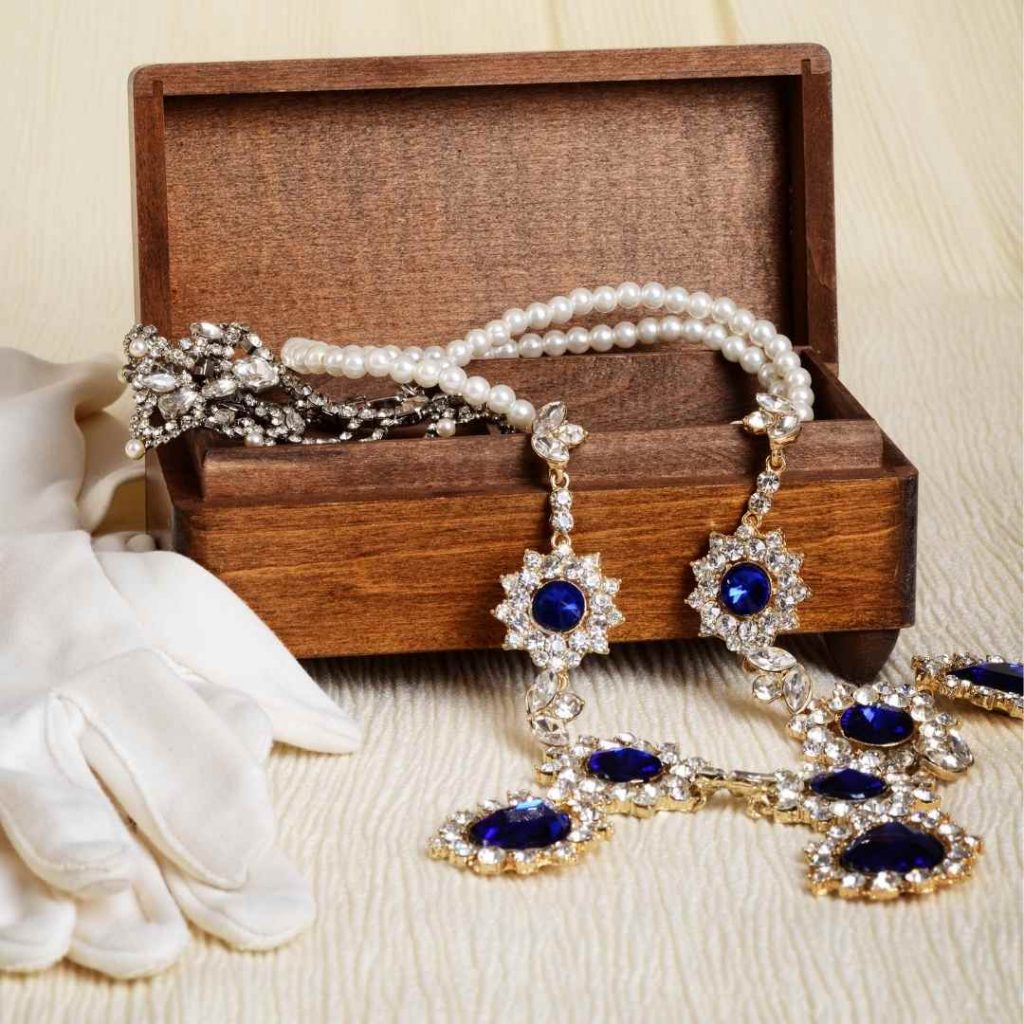 a box of antique jewellery
